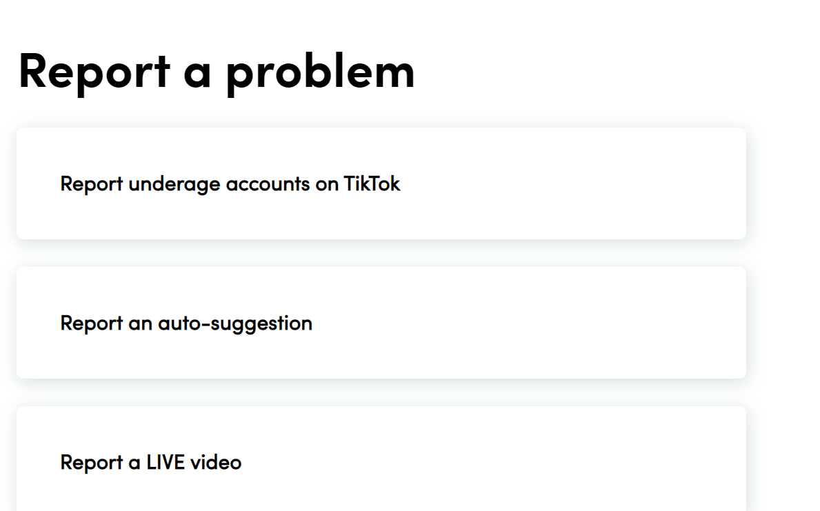 Tiktok has a very clear and updated Community Standards